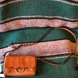 Lauren Conrad brown suede purse